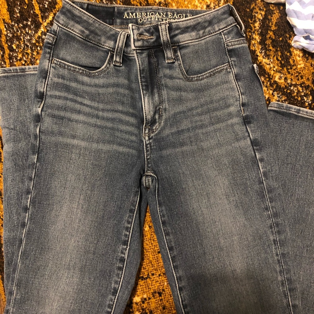 American eagle super high rise skinny jeans size00